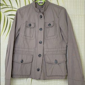 Ann Taylor LOFT khaki/brown 4-pocket Utility Jacket Size M